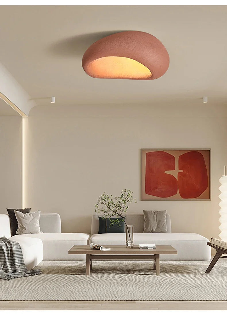 Modern Wabi Sabi Led Ceiling Lamp Living