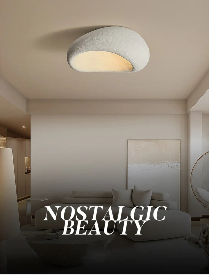 Modern Wabi Sabi Led Ceiling Lamp Living