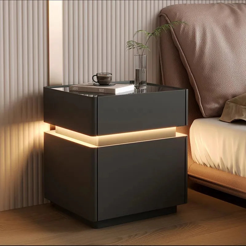 Minimalist Wooden Nightstand Luxury Modern