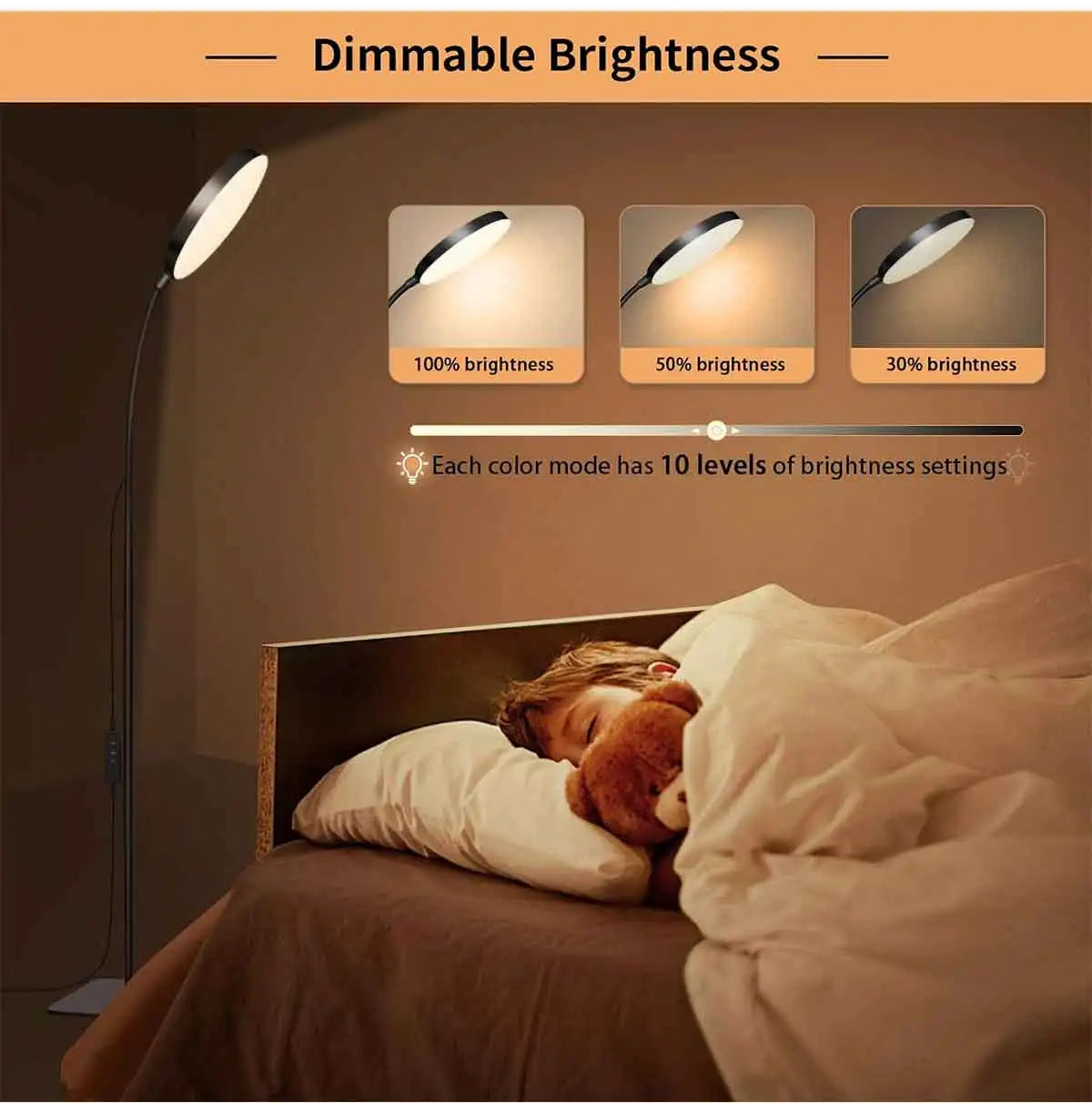 LED Floor Lamp Changeable Reading Lamp