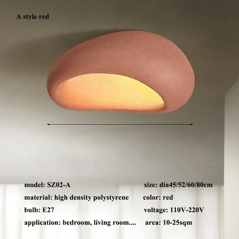 Modern Wabi Sabi Led Ceiling Lamp Living