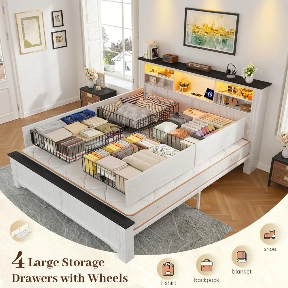 Queen Bed Frame with Headboard