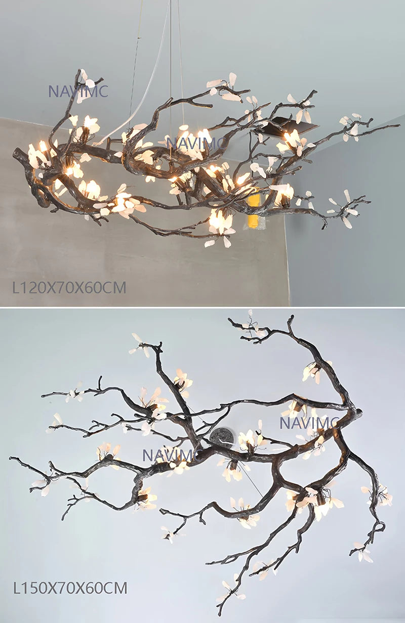 New All Copper LED Creative Branch Chandelier