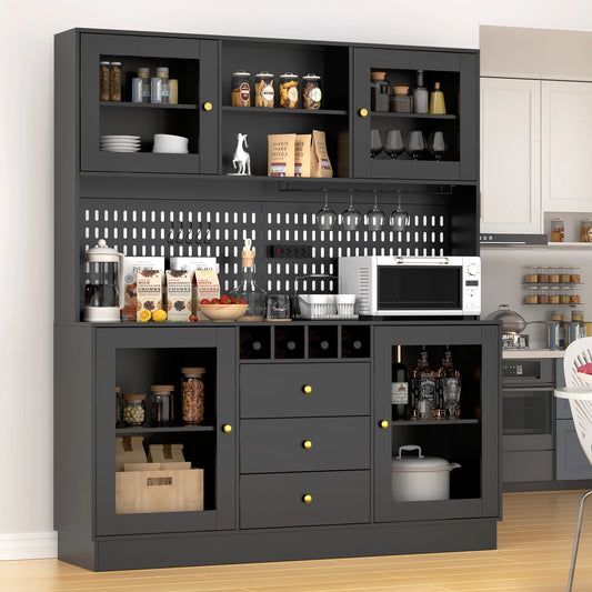 Pantry Cabinet, Kitchen Storage Cabinet, Freestanding