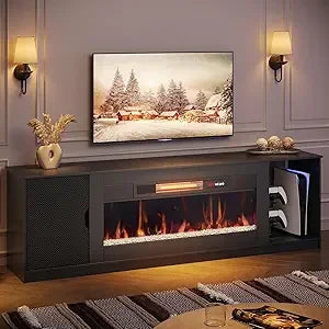 70 Inch Fireplace TV Stand with 36"