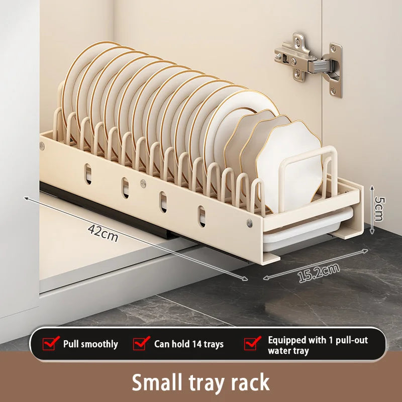 Pull Out Dish Racks Stainless Steel Bowl