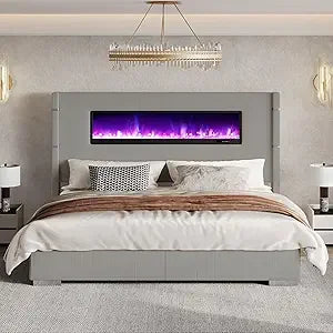AMERLIFE Modern Queen Size Bed Frame