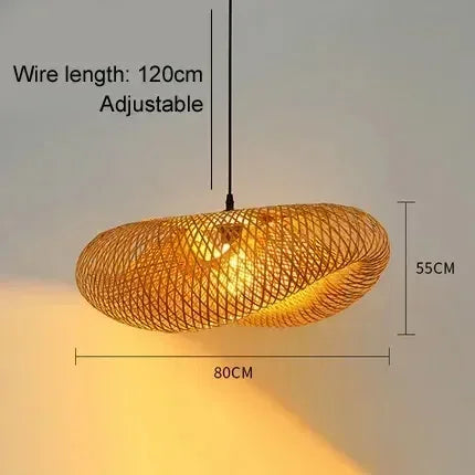 Bamboo Weaving LED Pendant Light HandMade