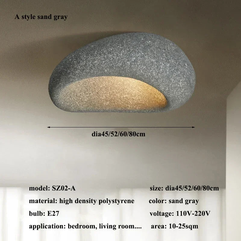 Modern Wabi Sabi Led Ceiling Lamp Living