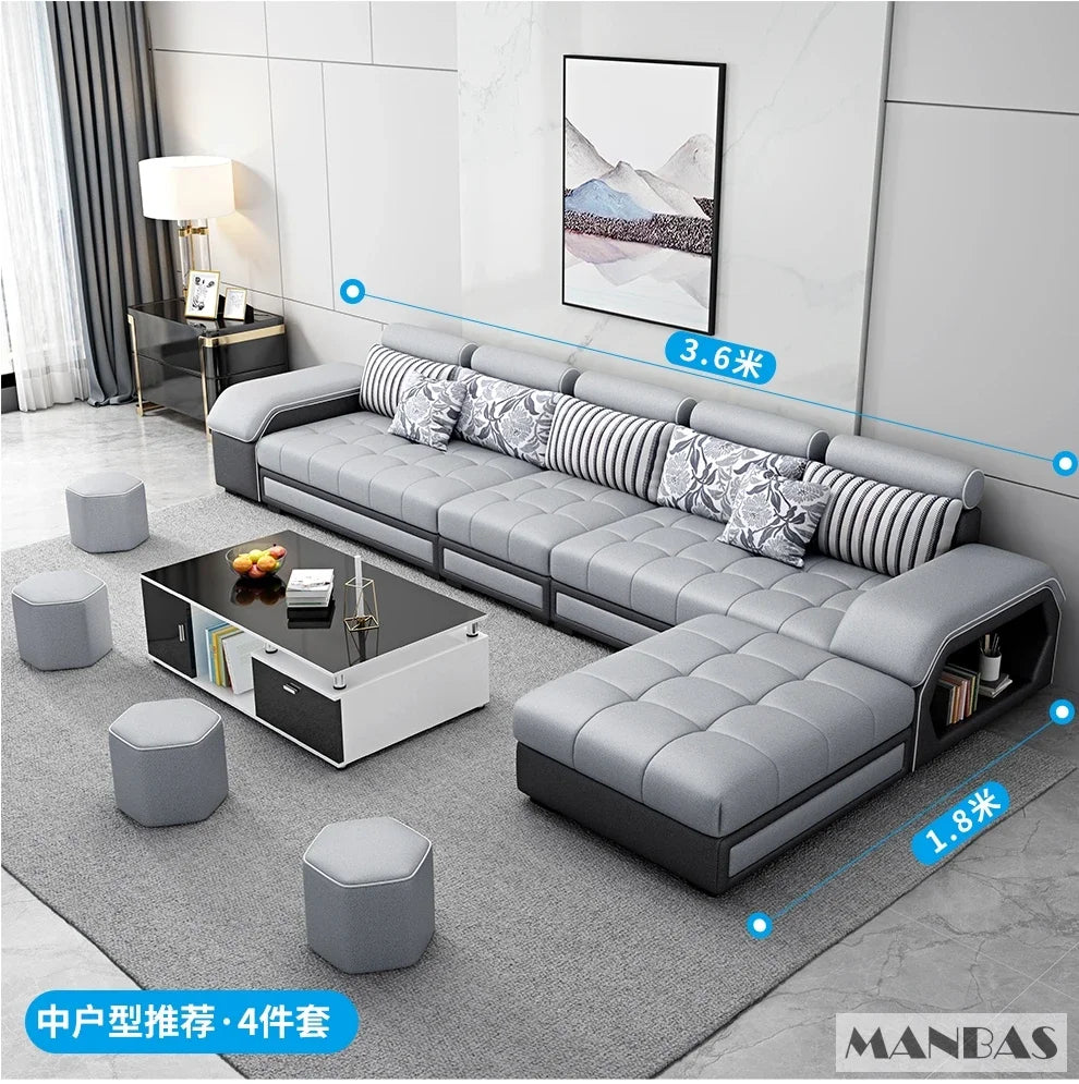 Linlamim Fabric Sofa Set Furniture Living Room