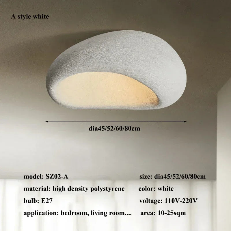 Modern Wabi Sabi Led Ceiling Lamp Living