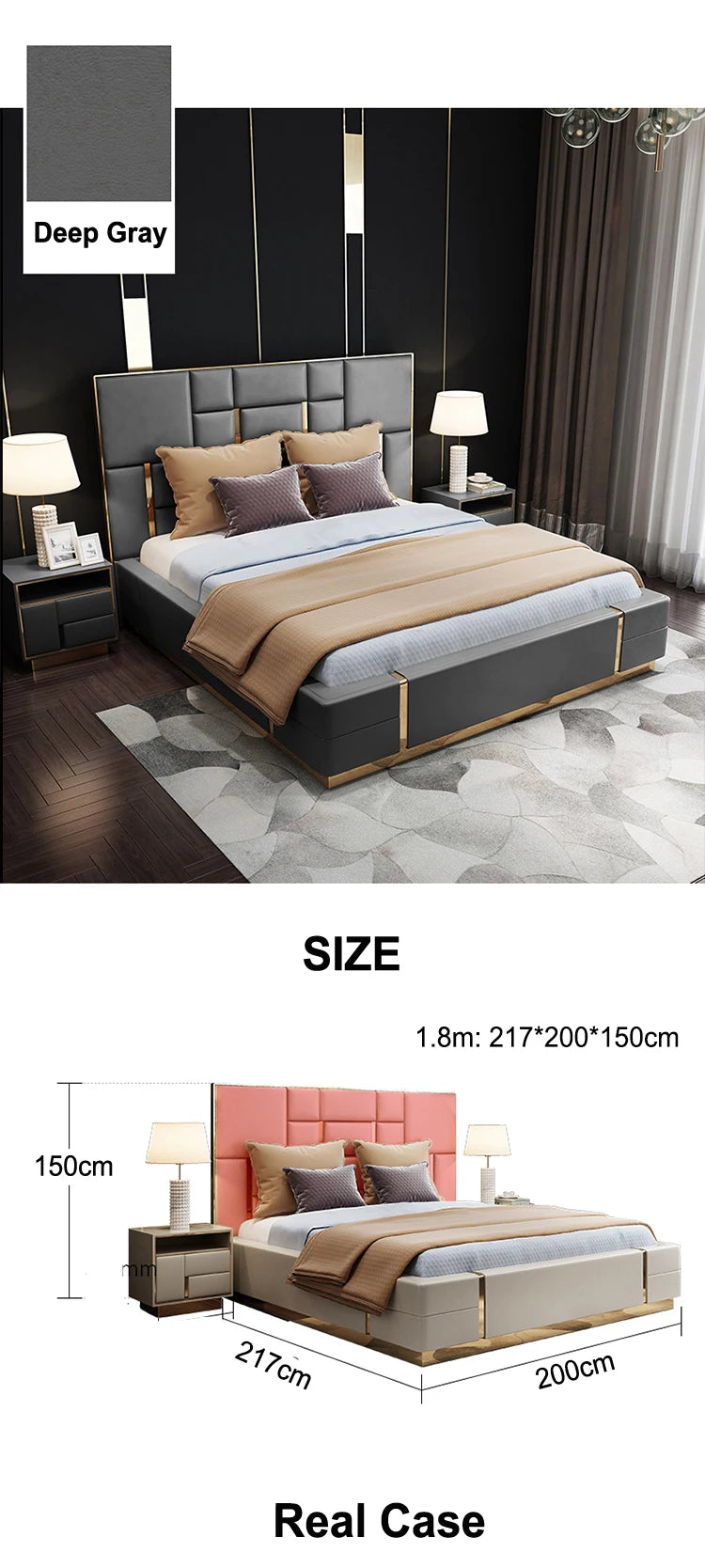 Latest Design Bedroom Set Modern Ottoman Pattern