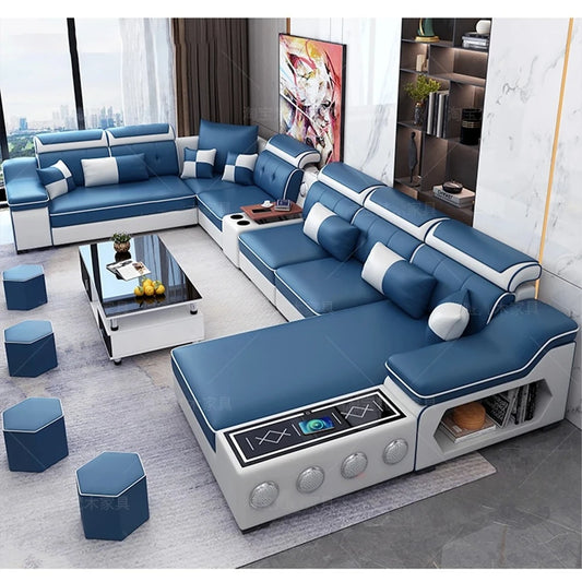 Modern Scientific Cloth Sectional Sofa Set