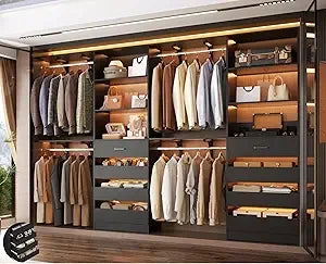 Closet System with 8 Wooden Drawers