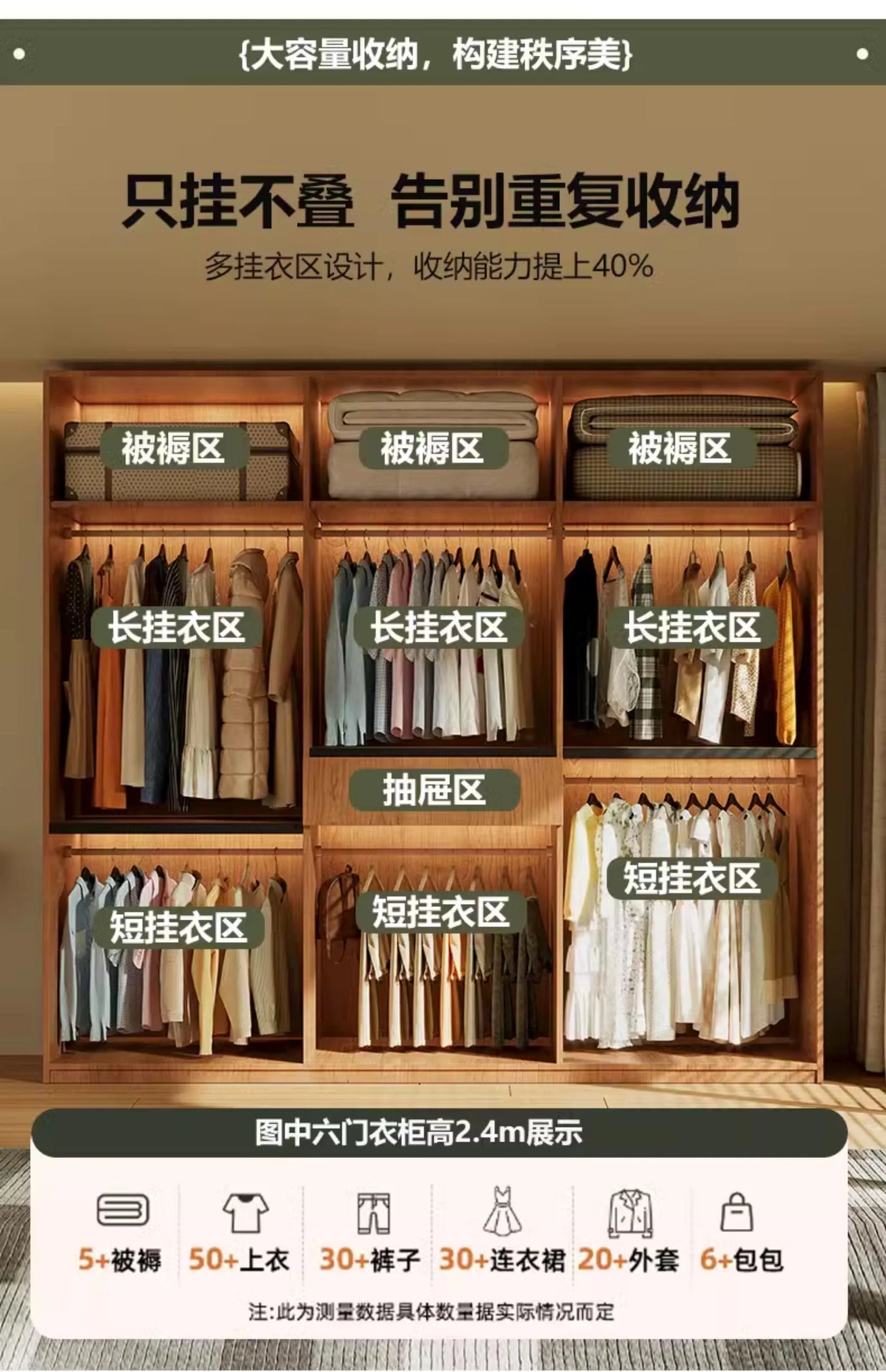 Custom-made Solid Wood Wardrobe New Oak