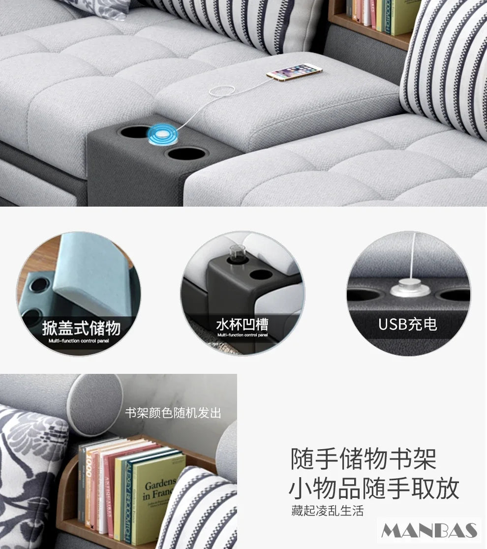 Linlamim Fabric Sofa Set Furniture Living Room