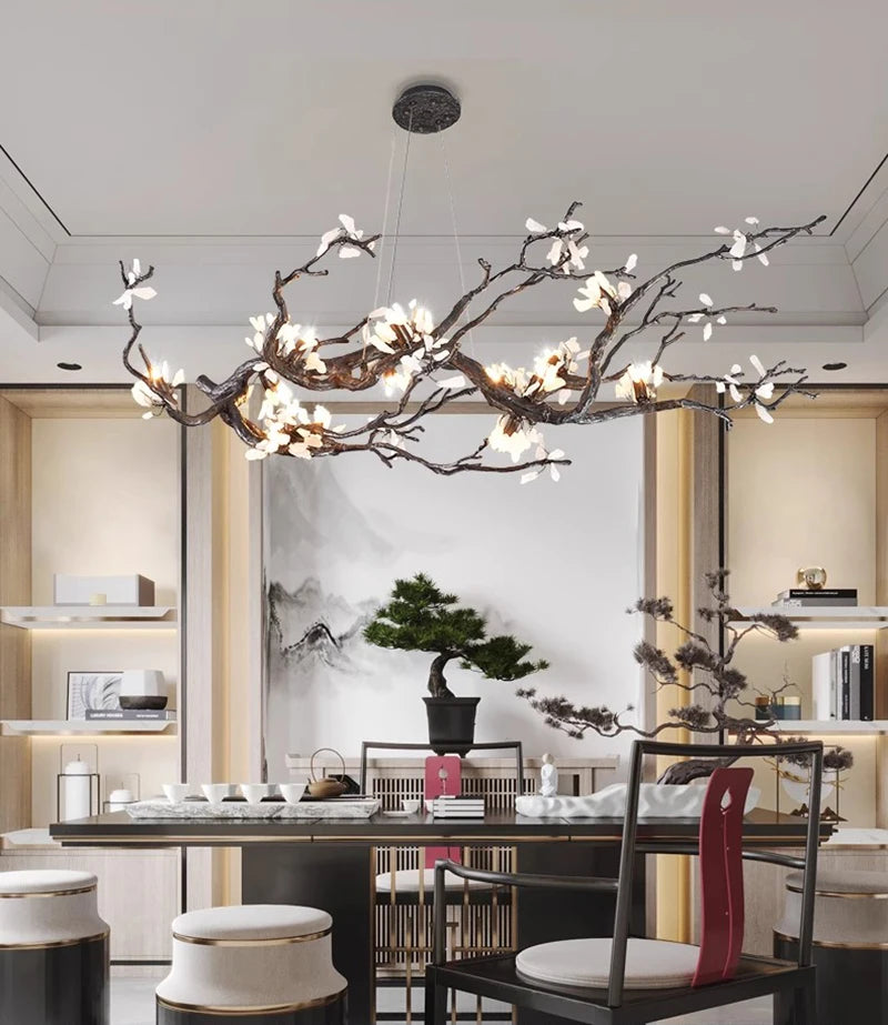 New All Copper LED Creative Branch Chandelier