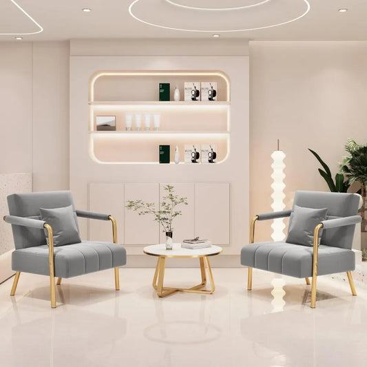 30" W Accent Chair – Velvet Oversized Armchair