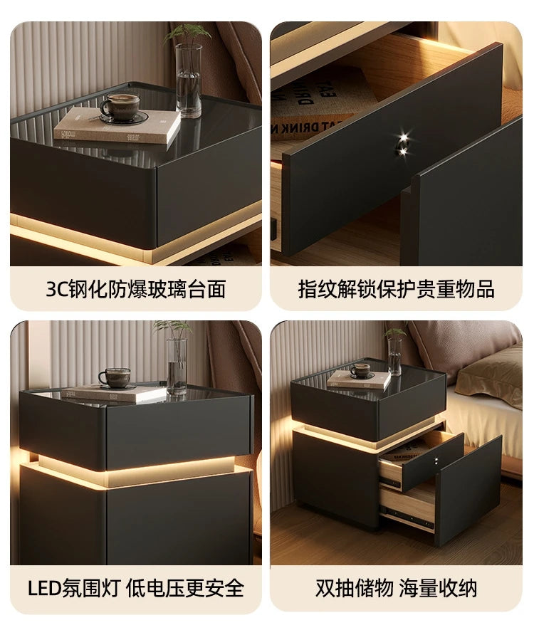 Minimalist Wooden Nightstand Luxury Modern