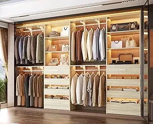Closet System with 8 Wooden Drawers
