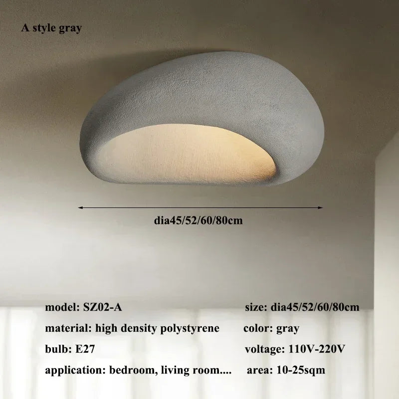 Modern Wabi Sabi Led Ceiling Lamp Living