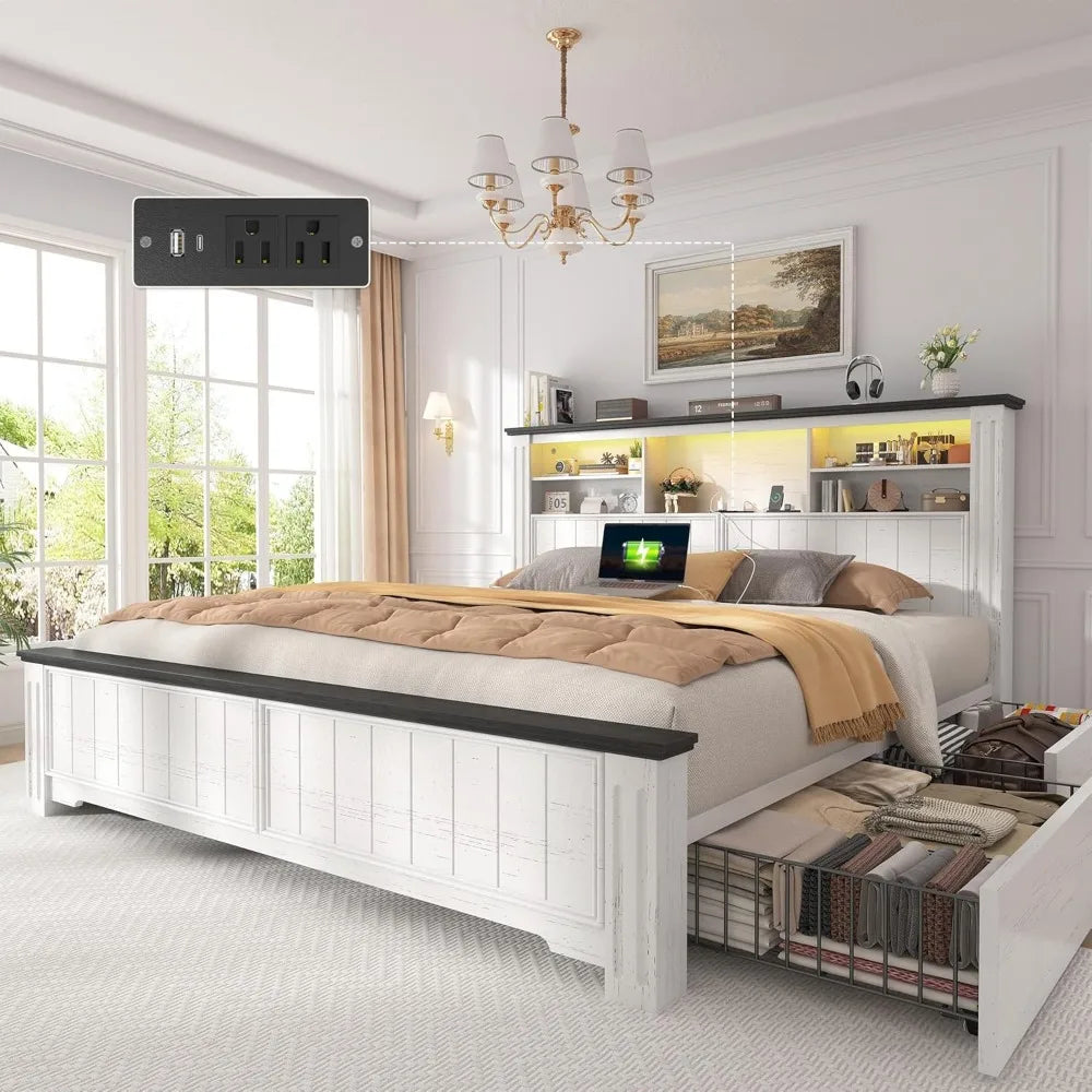Queen Bed Frame with Headboard