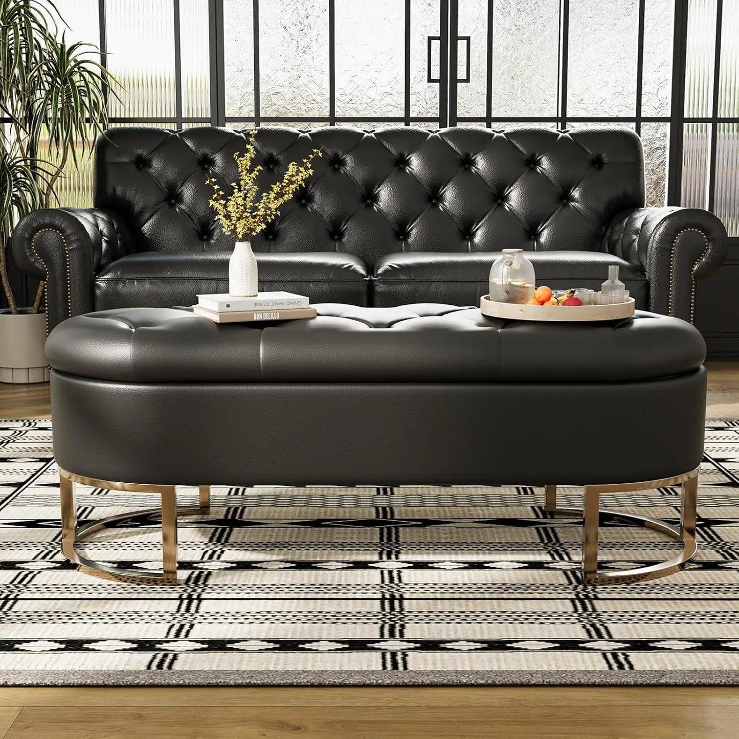 Vabches 50''L Ottoman Storage Bench Upholstered