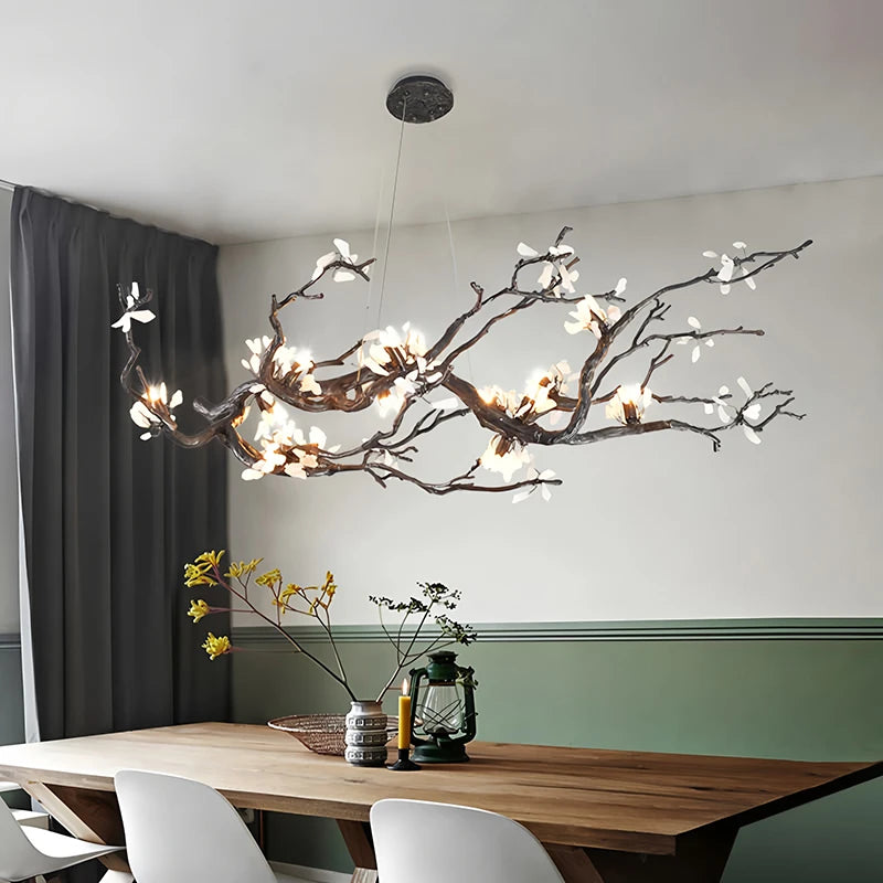 New All Copper LED Creative Branch Chandelier