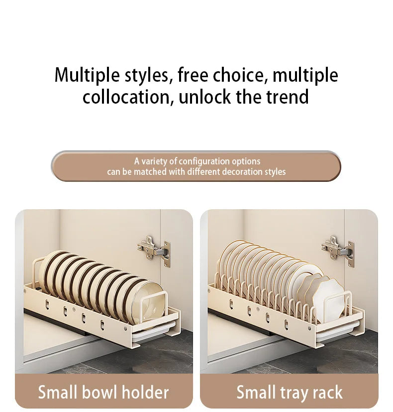 Pull Out Dish Racks Stainless Steel Bowl
