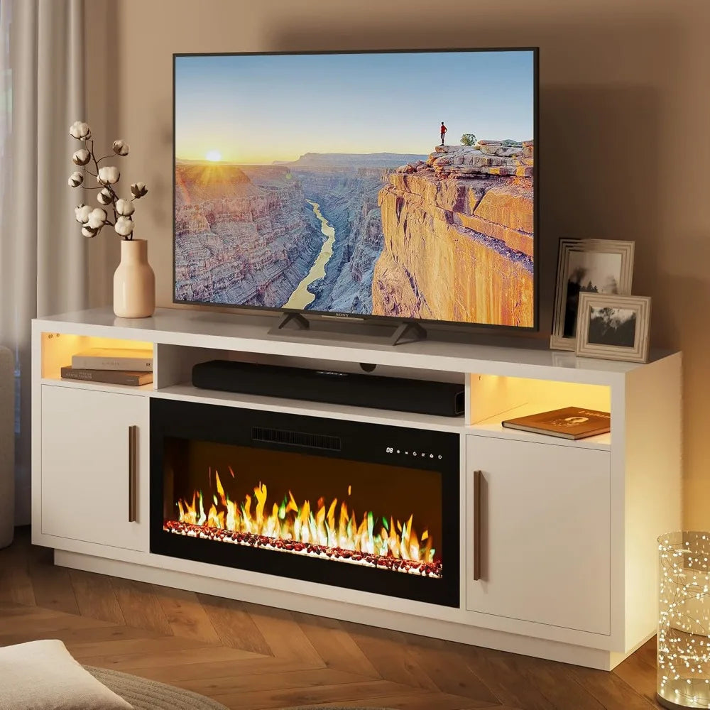 70" Fireplace TV Stand for TVs Up to 80"