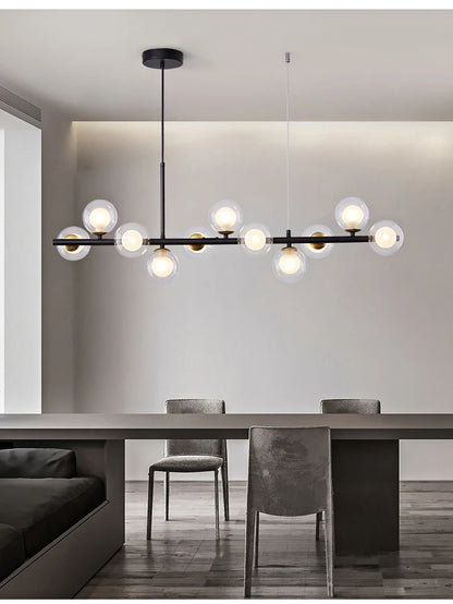 Nordic Modern LED Pendant Gold Light Glass