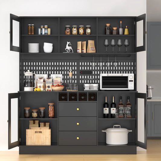 Pantry Cabinet, Kitchen Storage Cabinet, Freestanding
