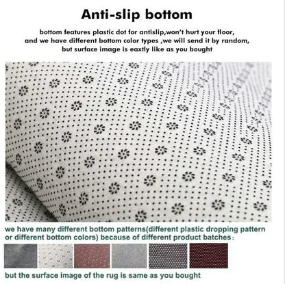 Green RugLiving Room Washable Abstract