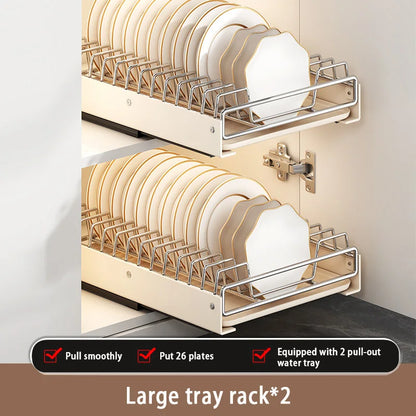 Pull Out Dish Racks Stainless Steel Bowl