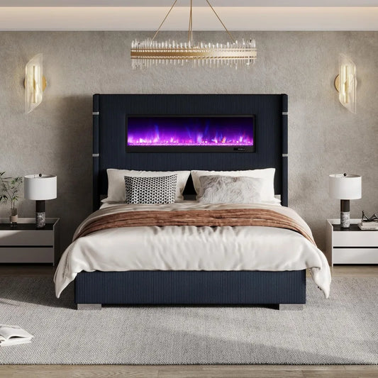AMERLIFE Modern Queen Size Bed Frame