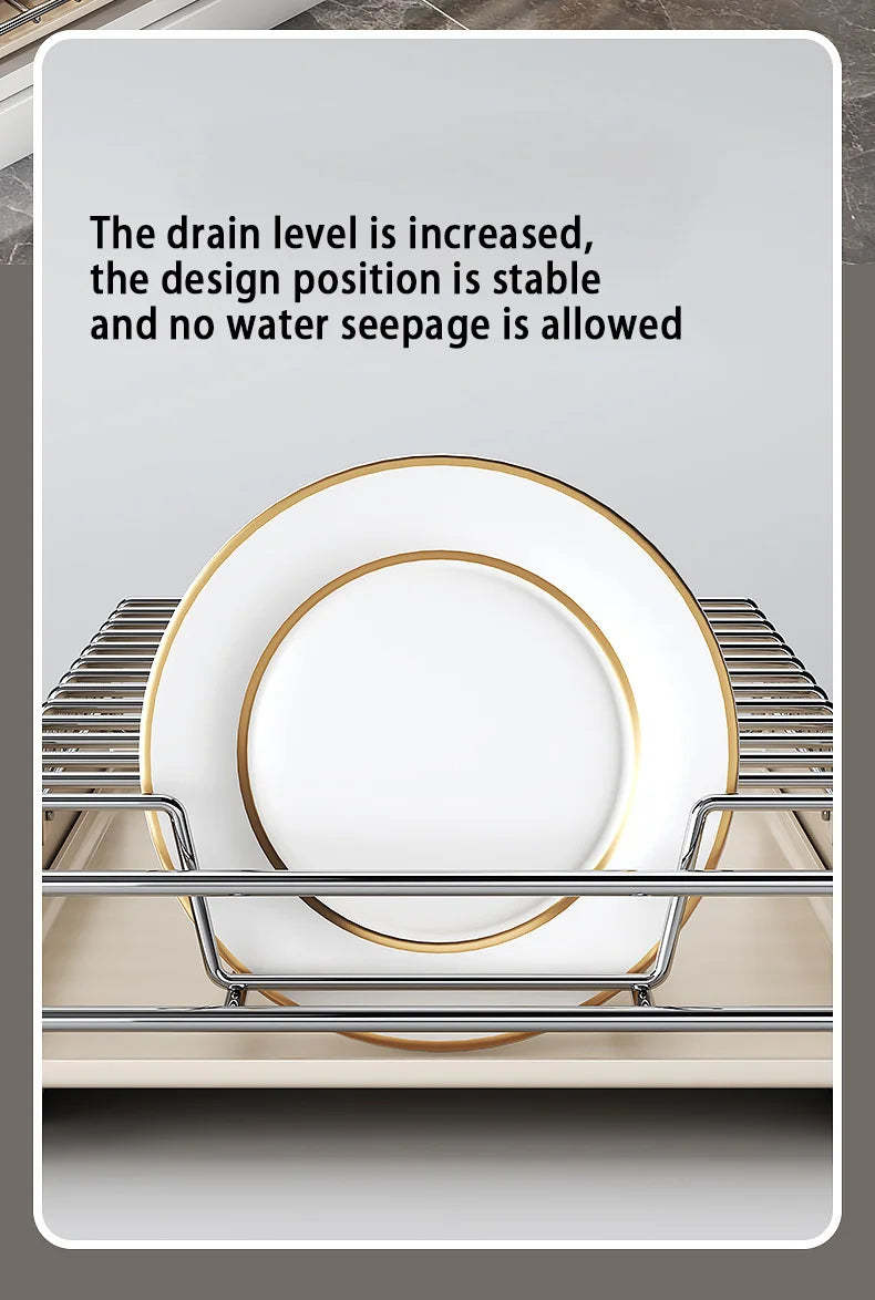 Pull Out Dish Racks Stainless Steel Bowl