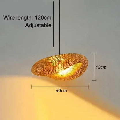 Bamboo Weaving LED Pendant Light HandMade
