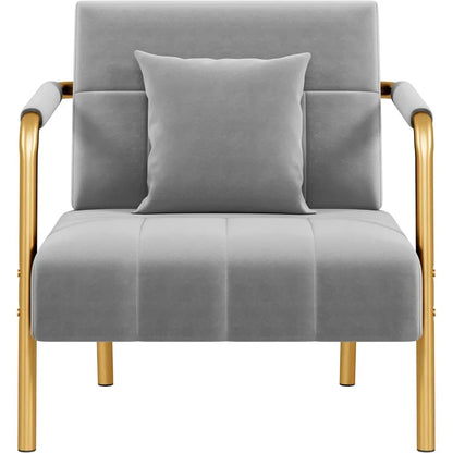 30" W Accent Chair – Velvet Oversized Armchair