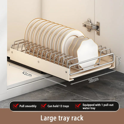 Pull Out Dish Racks Stainless Steel Bowl