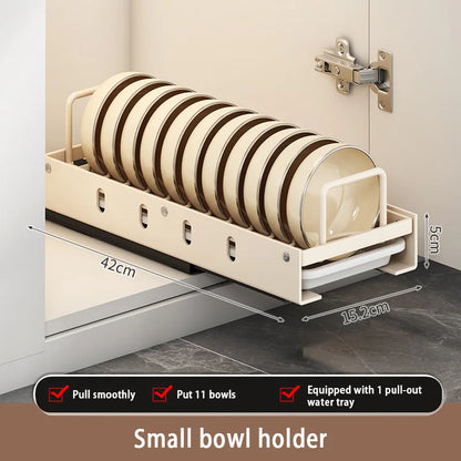 Pull Out Dish Racks Stainless Steel Bowl