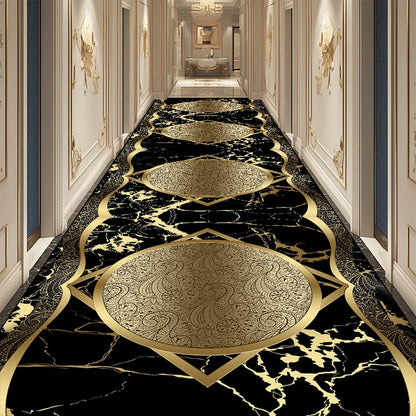 Luxury Golden Corridor Carpet Hotel Hallway