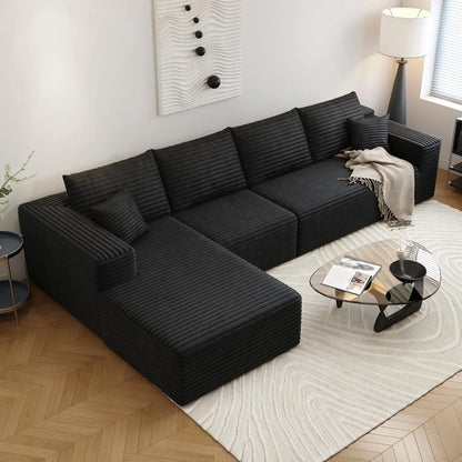 135.4" Cloud Sectional Couch with L-Shape Chaise