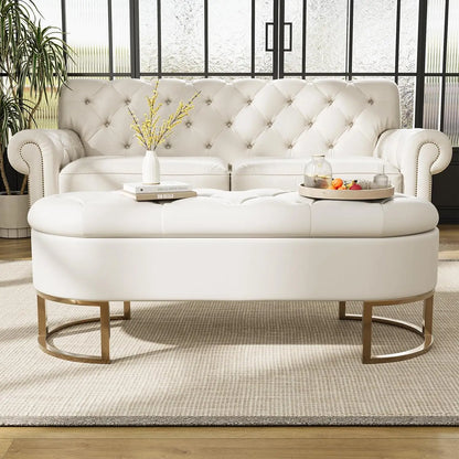 Vabches 50''L Ottoman Storage Bench Upholstered