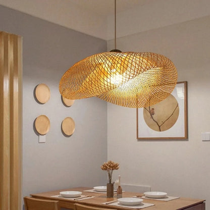 Bamboo Weaving LED Pendant Light HandMade