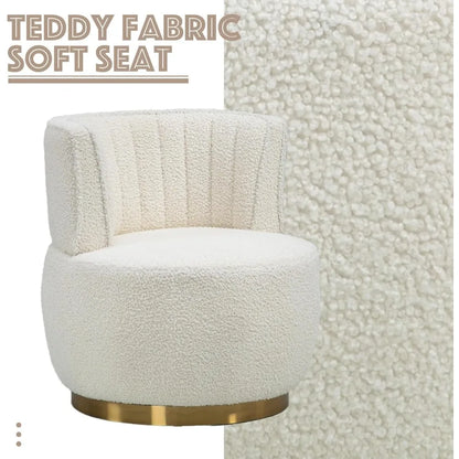 Swivel Barrel Chair, Teddy Modern Accent Chair