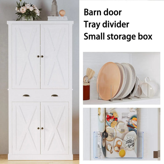 IRONCK Kitchen Pantry Storage Cabinet 72.6"
