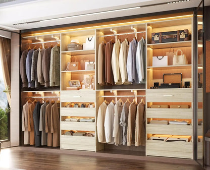 Closet System with 8 Wooden Drawers