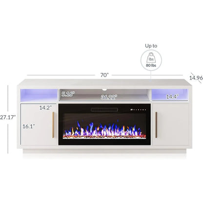 70" Fireplace TV Stand for TVs Up to 80"
