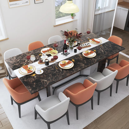 71In Large Rectangular White Dining Table