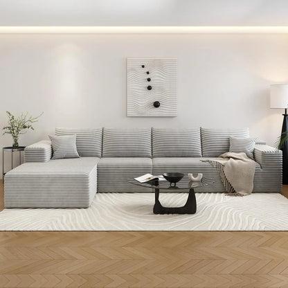 135.4" Cloud Sectional Couch with L-Shape Chaise